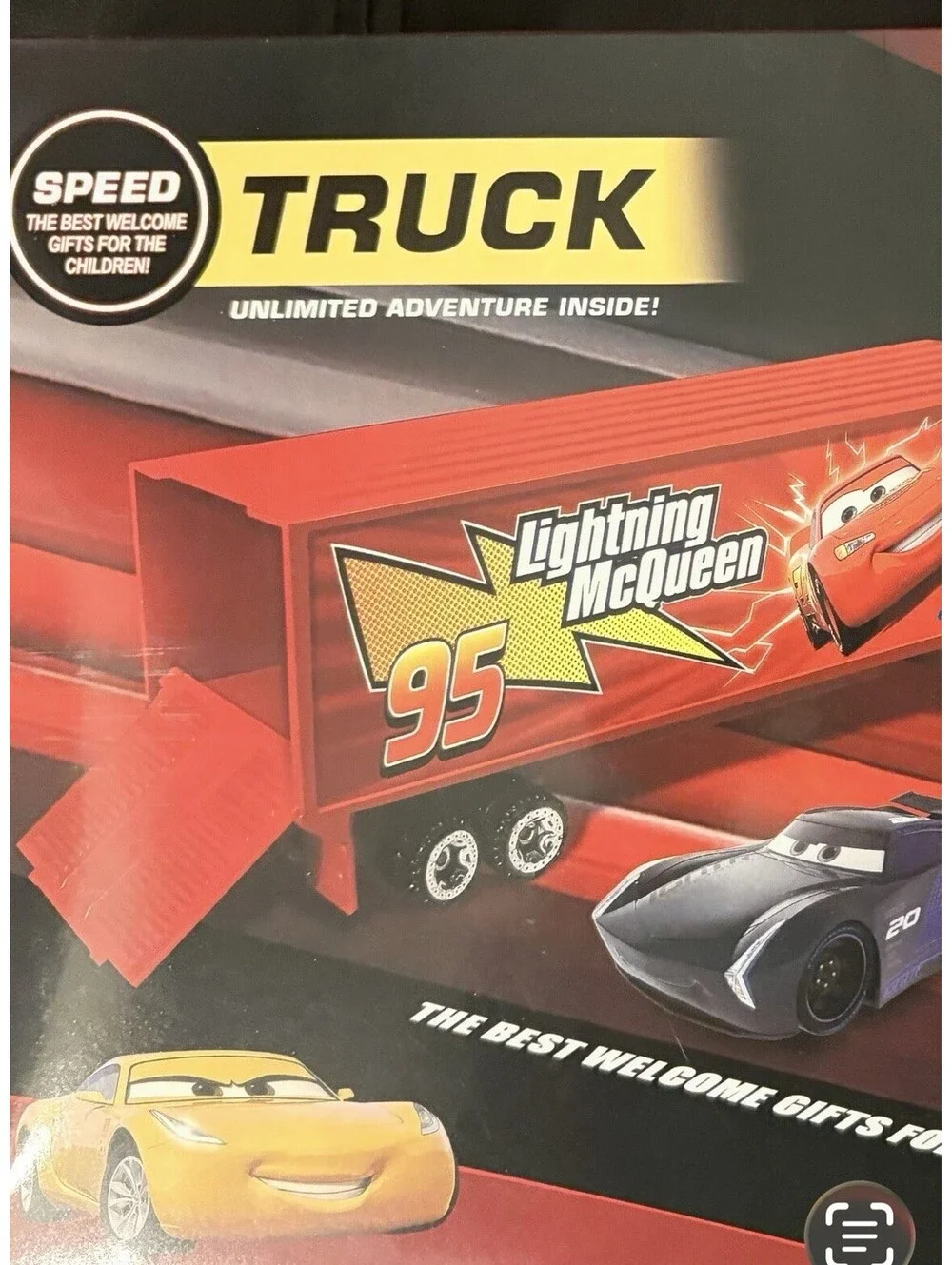 7PCS Disney Pixar Cars Lightning McQueen Jackson Storm Mack Truck Diecast USA